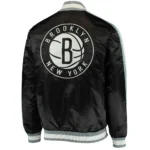 The Offensive Brooklyn Nets Varsity Black Satin Jacket