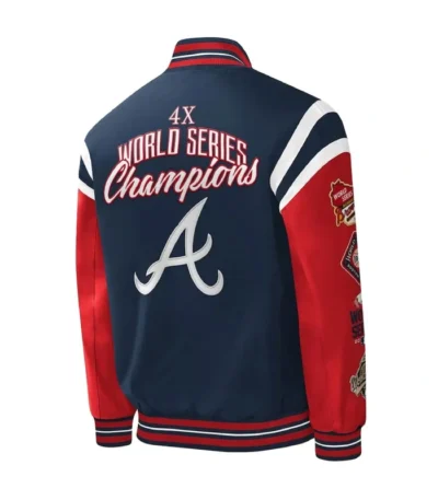 Atlanta Braves Title Holder Varsity Navy and Red Jacket