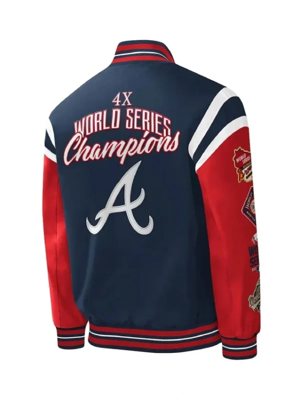 Atlanta Braves Title Holder Varsity Navy and Red Jacket
