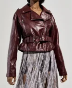 Trisha Mann Beyond the Gates Leather Moto Jacket