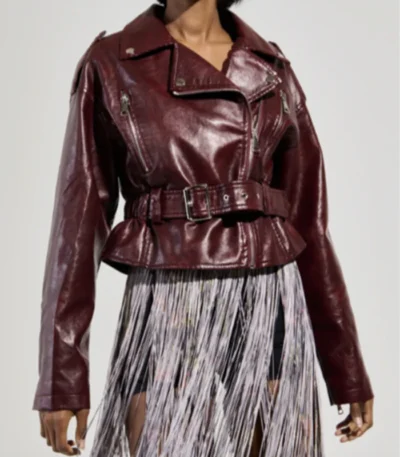 Trisha Mann Beyond the Gates Leather Moto Jacket