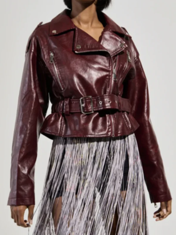 Trisha Mann Beyond the Gates Leather Moto Jacket