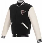 Varsity Atlanta Falcons White and Black Jacket