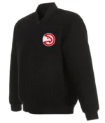 Varsity Atlanta Hawks Black Wool Jacket