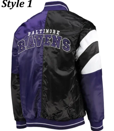 Varsity Baltimore Ravens Full-Snap Satin Jacket