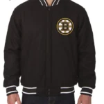 Boston Bruins Black Wool Varsity Jacket