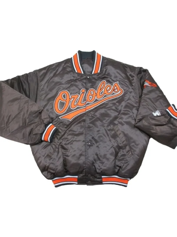 Vintage Baltimore Orioles Black Satin Jacket