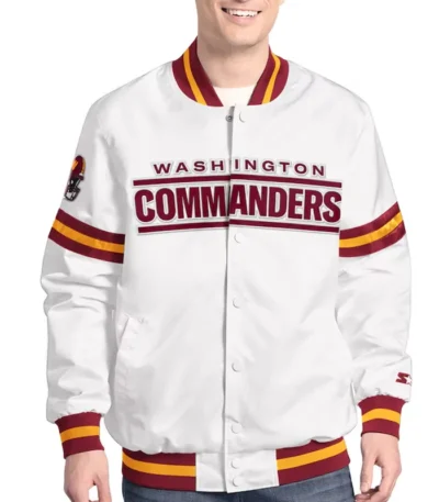 Washington Commanders Scout Varsity Satin Jacket