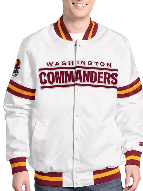 Washington Commanders Scout Varsity Satin Jacket