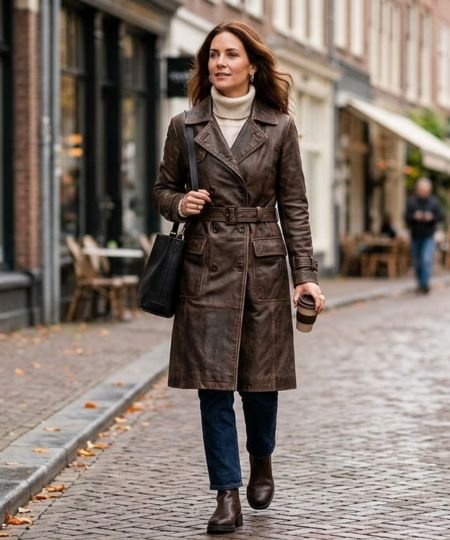 Women Leather Coat