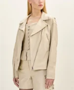 Women’s Stylish Asymmetrical Biker Leather Jacket