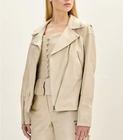 Women’s Stylish Asymmetrical Biker Leather Jacket