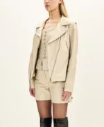 Women’s Stylish Asymmetrical Biker Leather Jacket