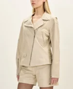 Women’s Stylish Asymmetrical Biker Leather Jacket