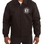 Workwear Brooklyn Nets Cotton Black Jacket