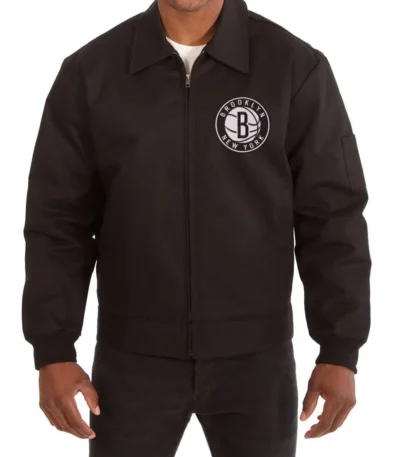 Workwear Brooklyn Nets Cotton Black Jacket