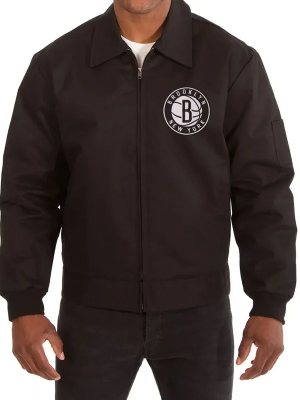 Workwear Brooklyn Nets Cotton Black Jacket