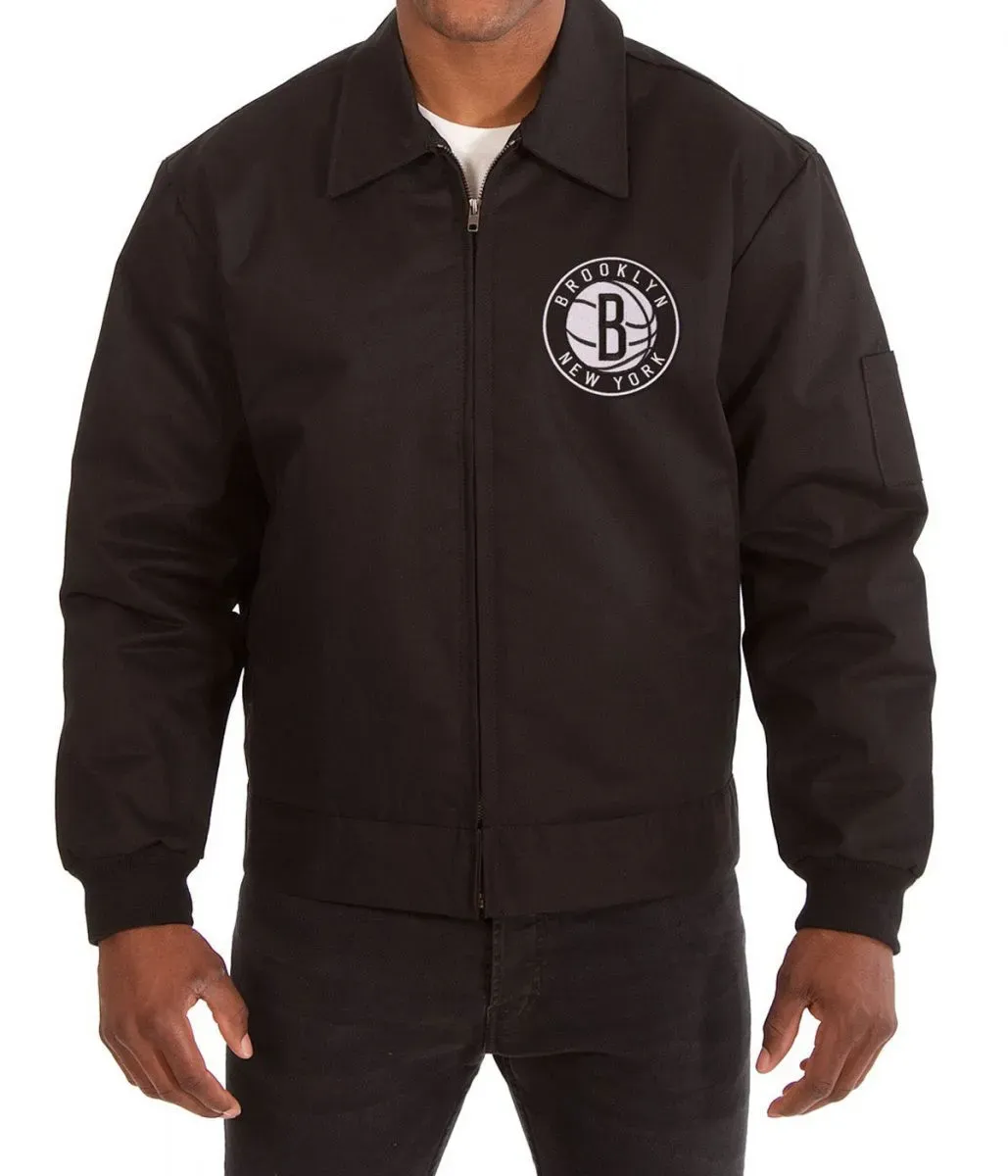 Workwear Brooklyn Nets Cotton Black Jacket Workwear Brooklyn Nets Cotton Black Jacket