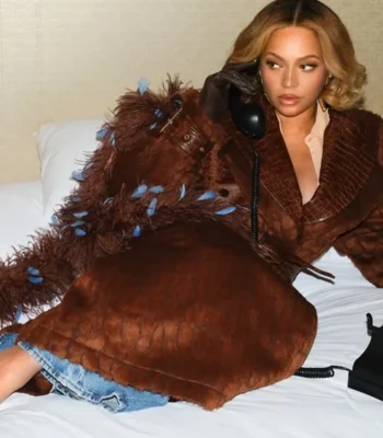 Super Bowl LX Beyonce Brown Fur Coat
