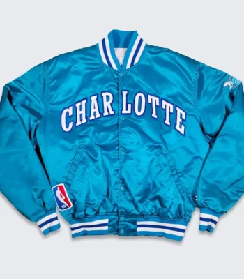 90’s Charlotte Hornets Bomber Jacket