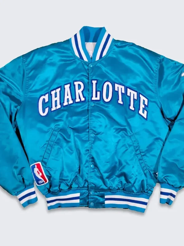 90’s Charlotte Hornets Bomber Jacket
