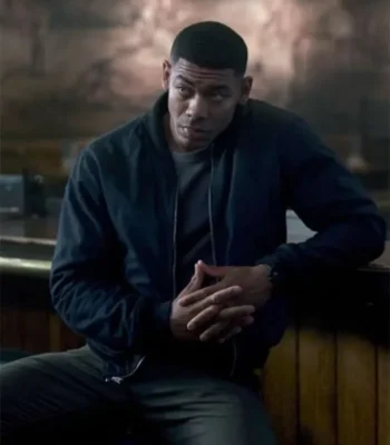Aaron Pierre Lanterns Black Bomber Jacket