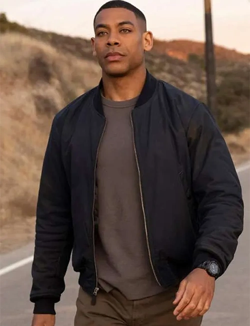 Aaron Pierre Lanterns Black Bomber Jacket Aaron Pierre Lanterns Black Bomber Jacket