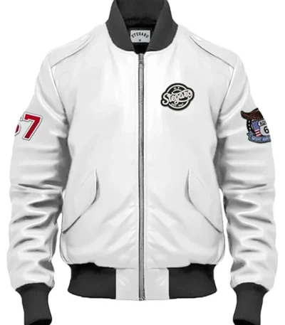 Alexander Stegaro Leather Bomber Jacket