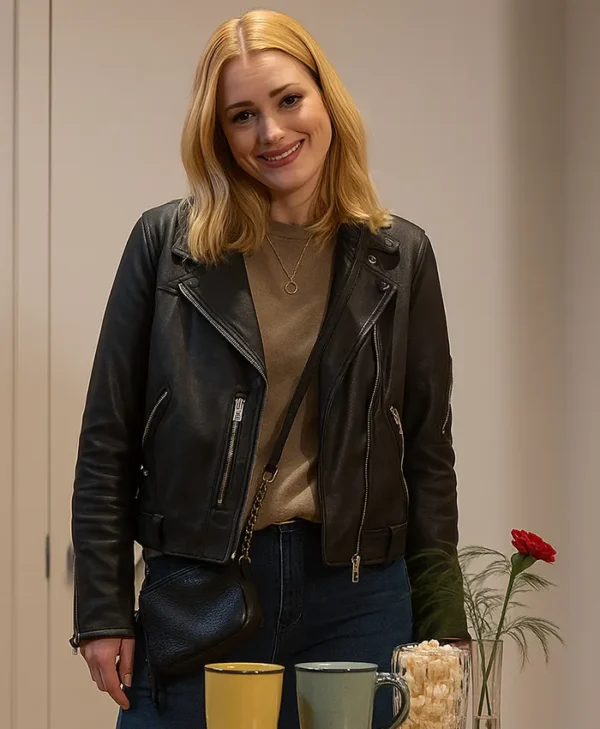 Alexandra Breckenridge My Secret Santa Leather Jacket