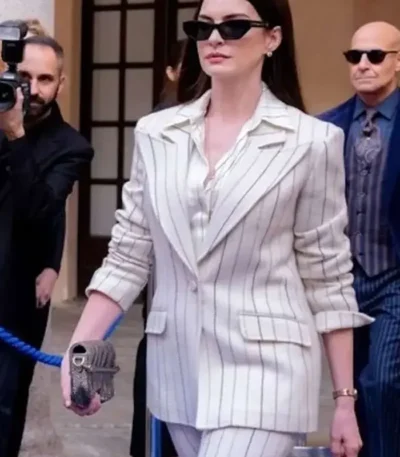 The Devil Wears Prada 2 Anne Hathaway Pinstripe Blazer