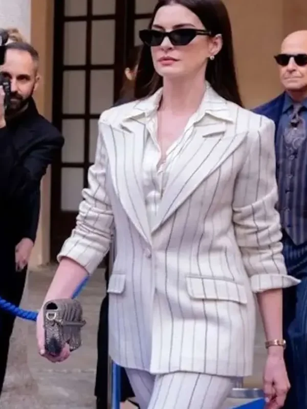 The Devil Wears Prada 2 Anne Hathaway Pinstripe Blazer