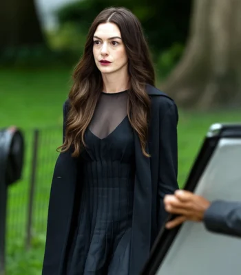 Anne Hathaway The Devil Wears Prada 2 Black Coat