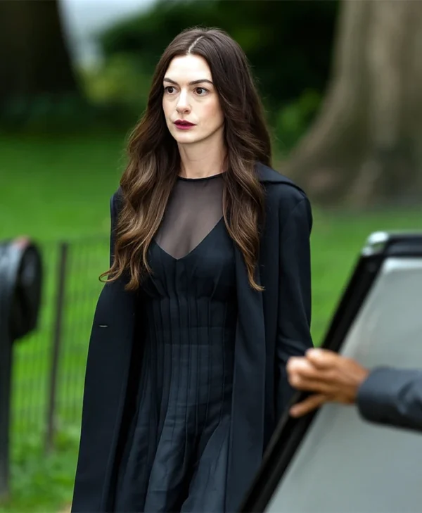 Anne Hathaway The Devil Wears Prada 2 Black Coat