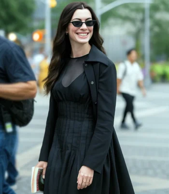 Anne Hathaway The Devil Wears Prada 2 Black Coat