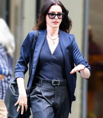 Anne Hathaway The Devil Wears Prada 2 Blue Blazer
