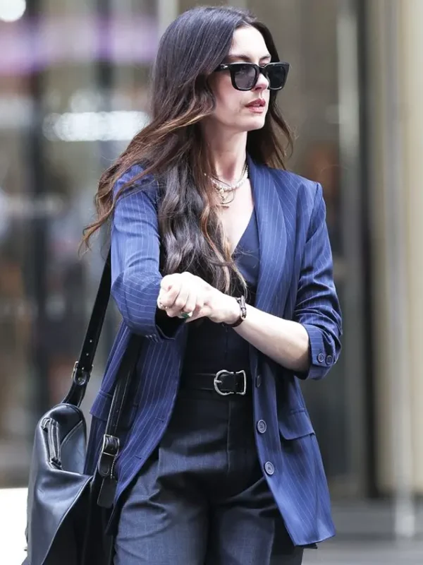 Anne Hathaway The Devil Wears Prada 2 Blue Blazer
