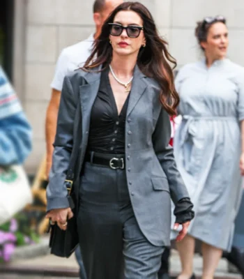 Anne Hathaway The Devil Wears Prada 2 Grey Blazer