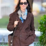 Anne Hathaway The Devil Wears Prada 2 Suede Blazer