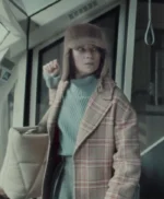 Annie Murphy Nine Perfect Strangers S02 Plaid Coat