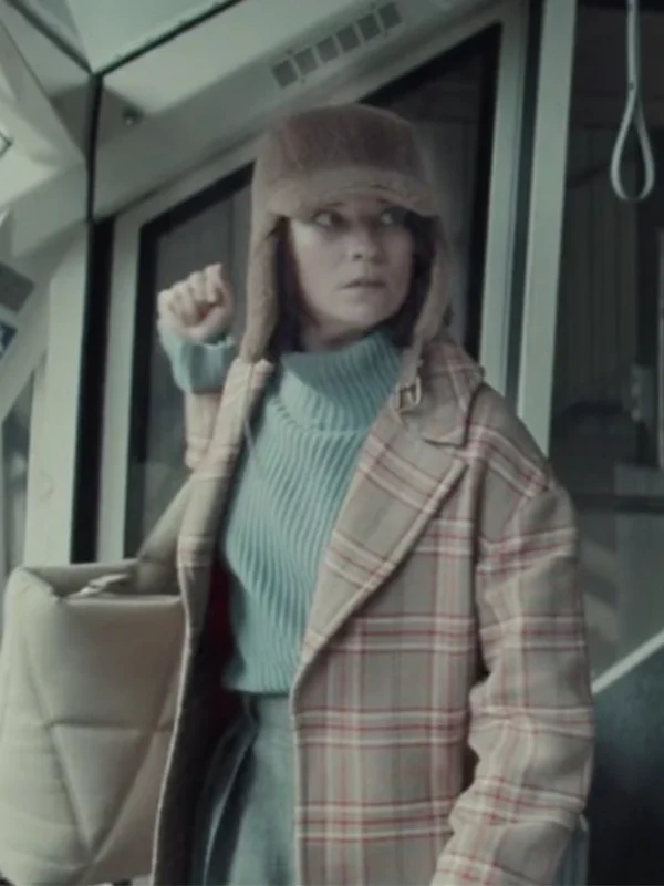 Annie Murphy Nine Perfect Strangers S02 Plaid Coat