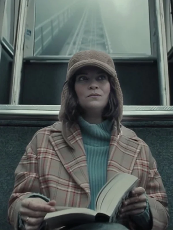 Annie Murphy Nine Perfect Strangers S02 Plaid Coat