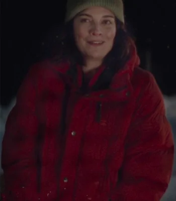 Annie Murphy Nine Perfect Strangers S02 Red Puffer Coat