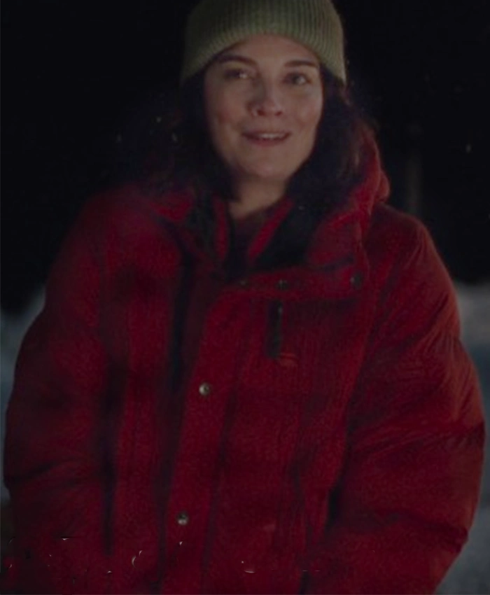 Annie Murphy Nine Perfect Strangers S02 Red Puffer Coat Annie Murphy Nine Perfect Strangers S02 Red Puffer Coat