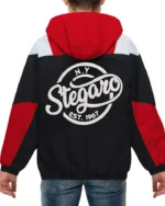 Archie Stegaro Red Hooded Jacket