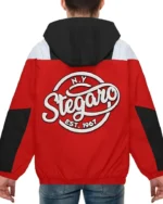 Ashton Red And Black Stegaro Hooded Jacket