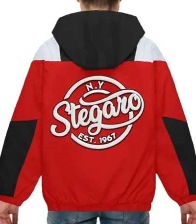 Ashton Red And Black Stegaro Hooded Jacket