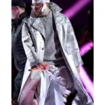 Bad Bunny Silver Embellished Coat