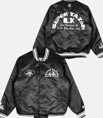 Bad Bunny x Super Tazón Black Starter Jacket
