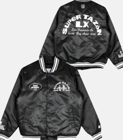 Bad Bunny x Super Tazón Black Starter Jacket