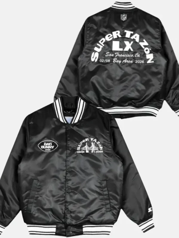 Bad Bunny x Super Tazón Black Starter Jacket